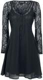 Lace Overlay Dress, Gothicana by EMP, Medium-length dress