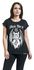 T-Shirt with Demonic Cat