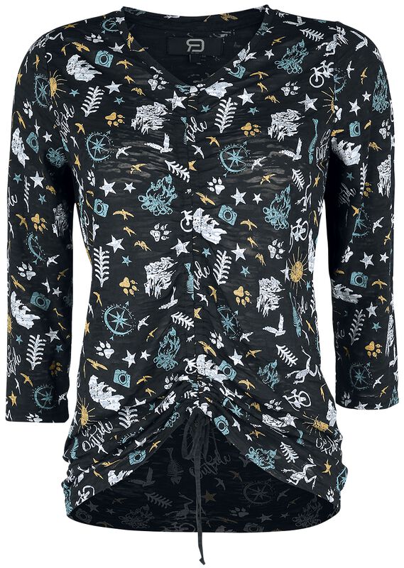 Long-sleeved shirt with all-over print