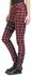Skarlett - Red/Black Checked Trousers with Buckle Details