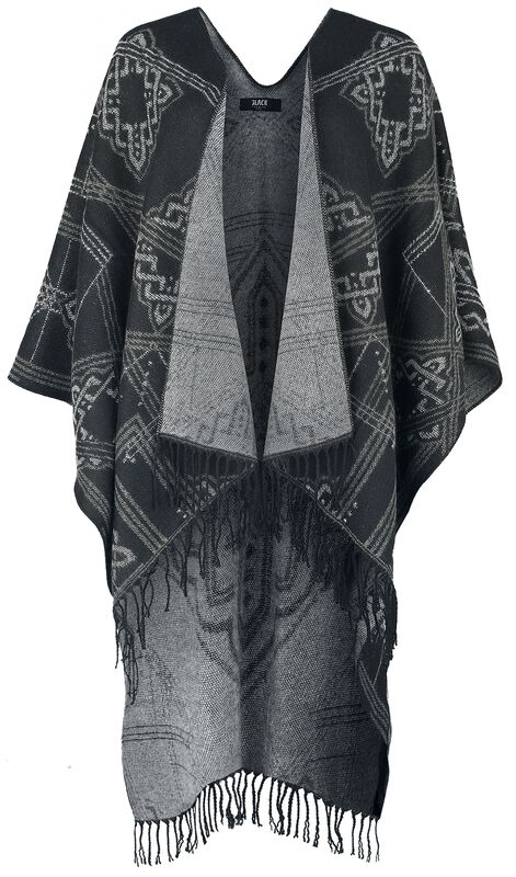Soft poncho with Celtic decorations