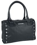 Ladies Studded Handbag, Black Premium by EMP, Handbag