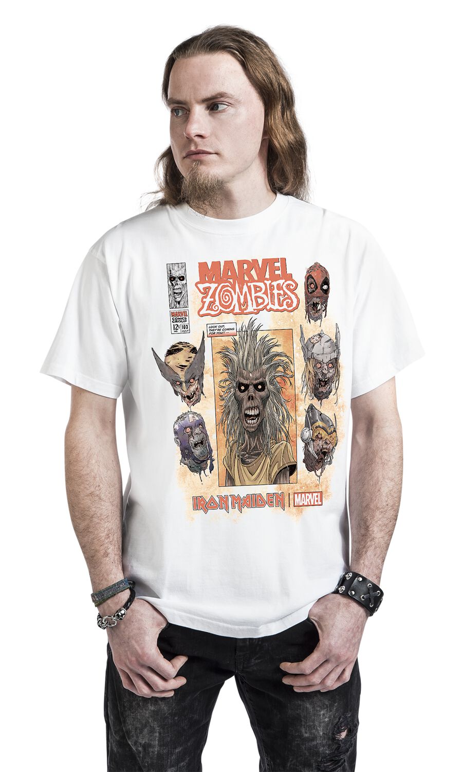 Iron Maiden x Marvel Collection Zombie Eddie Comic Iron Maiden TShirt EMP