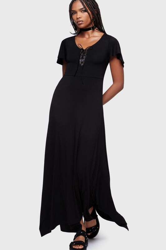 black boho summer dress ANRABESS Womens 1/2 Sleeve Beach Wedding Guest Maxi Dresses 2026 Summer Wrap V Neck Boho Floral Flowy Slit Long Dresses Black Small at Amazon Women's Clothing store