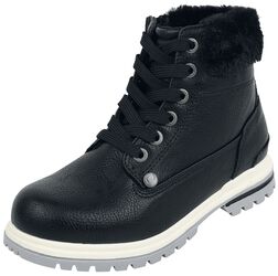 Kids' Boots with Plush-Lined Shaft, Black Premium by EMP, Children's boots