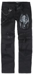 Gothicana X Anne Stokes Jeans, Gothicana by EMP, Cloth Trousers