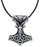 Thor's Hammer With Goat's Head, etNox hard and heavy, Necklace