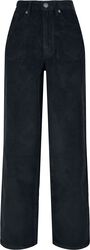 Ladies High Waist 90s Wide Leg Corduroy Trousers, Urban Classics, Jeans