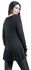 Black Long-Sleeve Shirt with Knot Detail