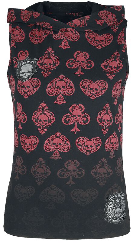 Hooded top with all-over print