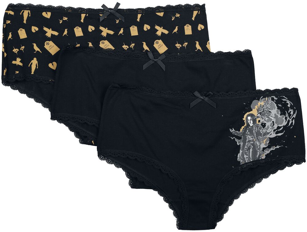 Gothicana X The Crow set of three pairs of underwear