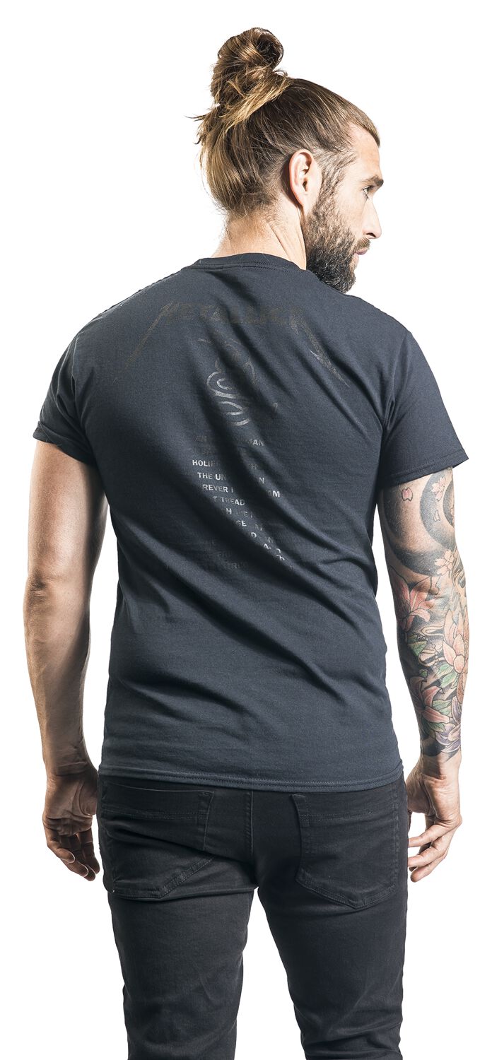 Metallica Biker Uomo T-Shirt Nero 4XL 100% Cotone Regular