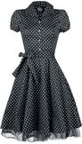 Black White Small Dot Long Dress, H&R London, Medium-length dress