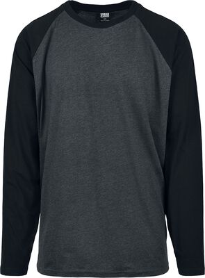 Urban Classics RAGLAN CONTRAST LS - Longsleeve - darkblue/midnightnavy Urban Classics RAGLAN CONTRAST LS - Longsleeve - darkblue/midnightnavy