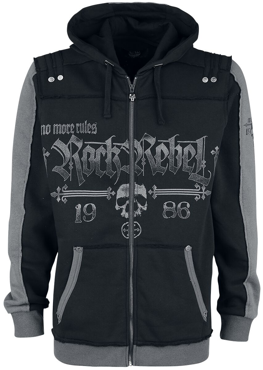 EMP Kapuzenjacke dunkelgrau von Rock Rebel by EMP Günstig kaufen Bekleidung EMP Kapuzenjacke dunkelgrau von Rock Rebel by EMP Günstig kaufen Bekleidung