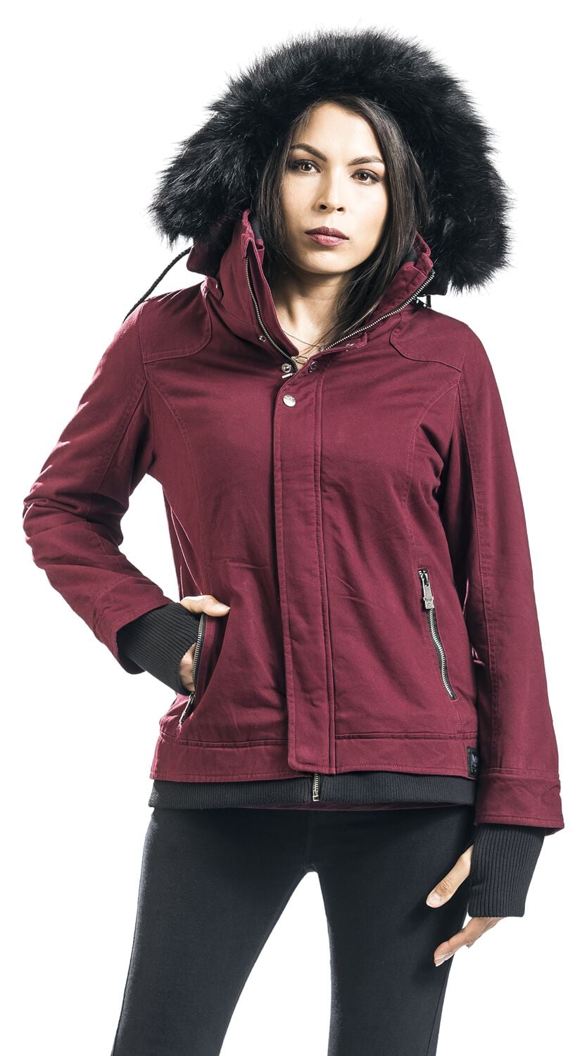 GLENDA™ - Elegant Warm Bomber Jacket with Faux Fur Collar and Hood