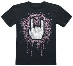 T-shirt with Leopard Print and Rockhand