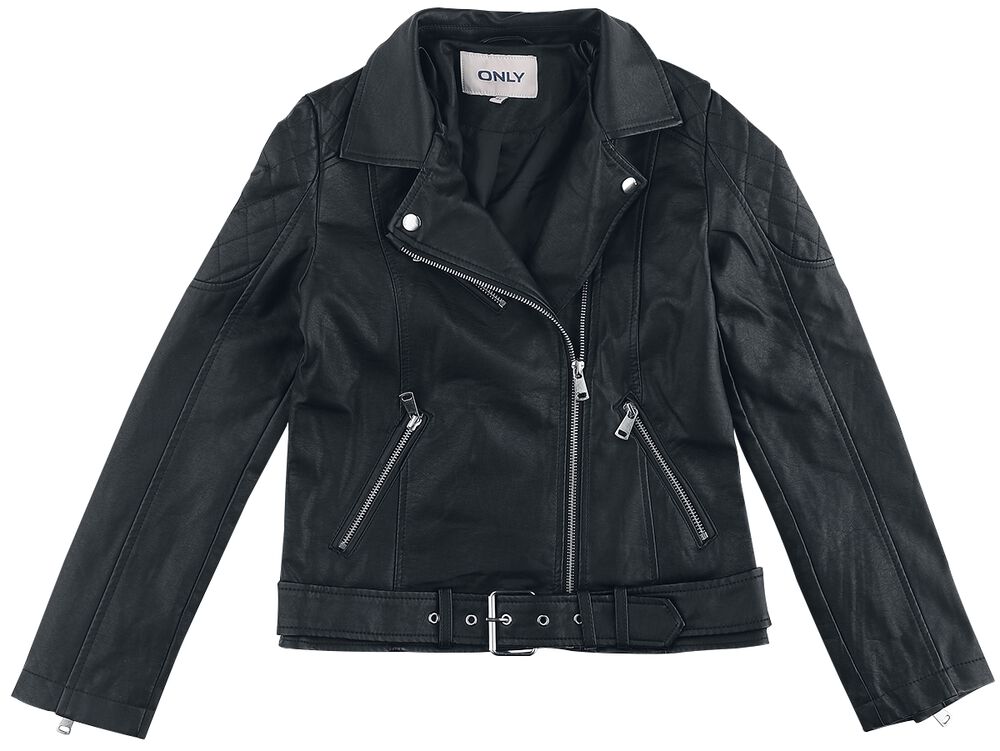 Amelia faux-leather biker jacket