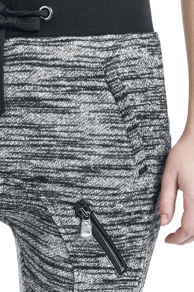 Ladies Fitted Melange Zip Sweatpants Tracksuit Trousers Buy online now