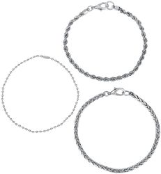 Basic Twisted Chains, Black Premium by EMP, Bracelet Set