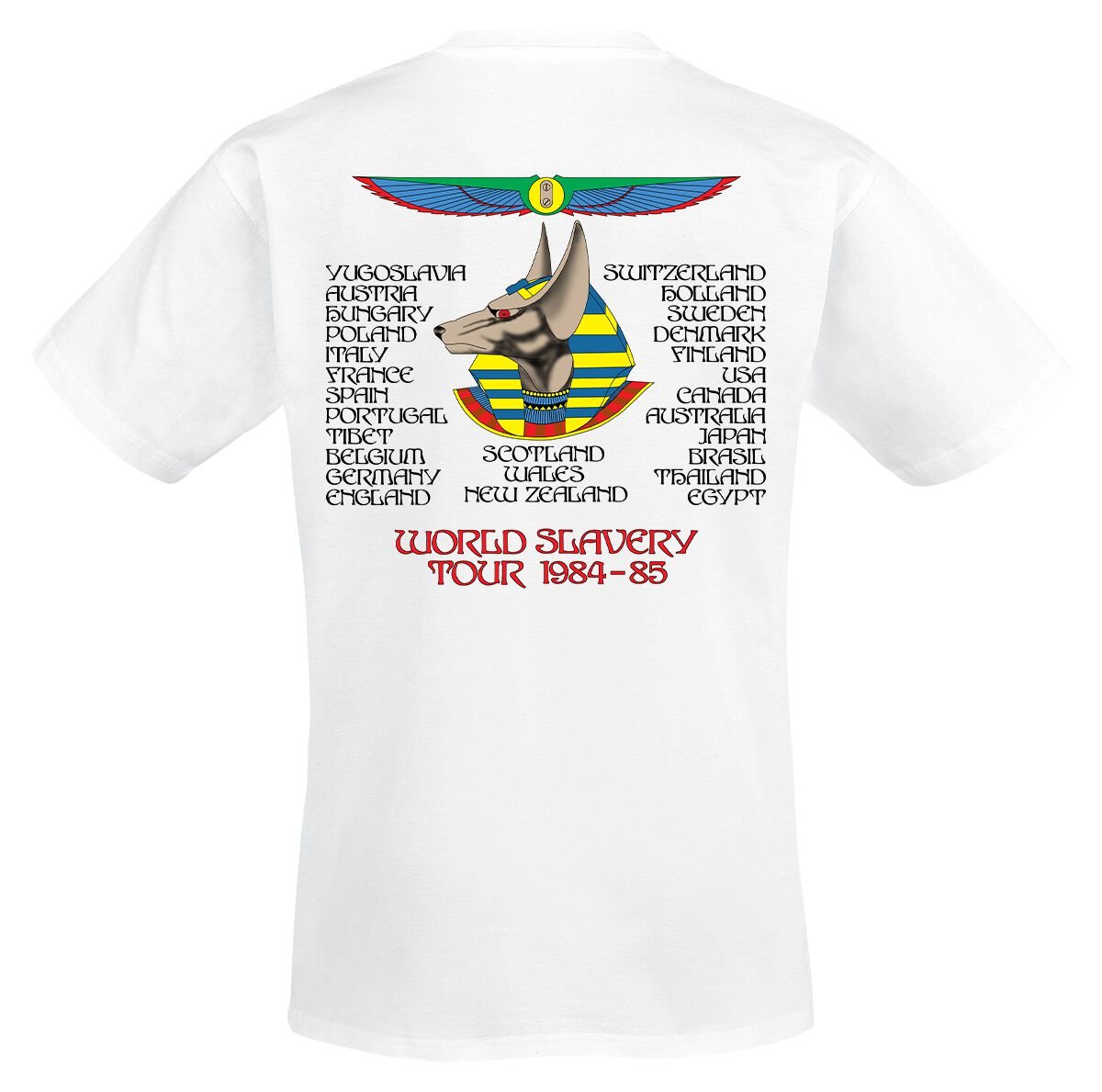 Powerslave World Slavery Tour 1984-1985 | Iron Maiden T-Shirt | EMP, image size:1200x1189