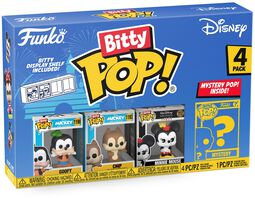 Goofy, Chip, Minnie + Mystery Figure (Bitty Pop! 4 Pack) vinyl figurines, Mickey Mouse, Funko Bitty Pop!