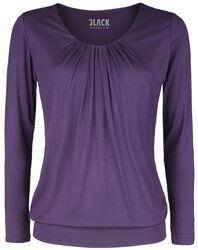 Purple long-sleeved shirt, Black Premium by EMP, Long-sleeve Shirt