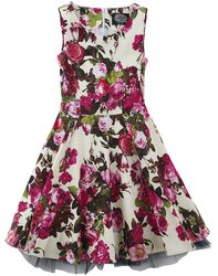 Audrey 50's Cream Floral Swing Dress, H&R London, Dress