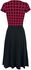 Black/Red 50s Style Dress with Checked Upper Part