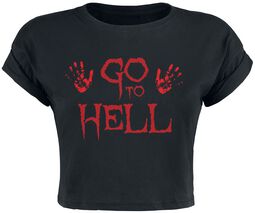 Go To Hell Cropped Top, Slogans, Top