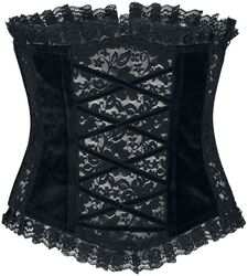 Lace and velvet corset
