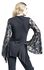 Black Cardigan with Flared Lace Sleeves