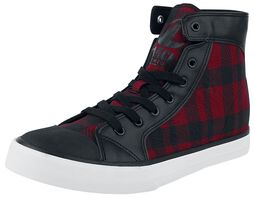 Chequered trainers, Black Premium by EMP, Sneakers High
