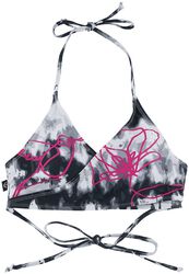 Bikini Top with Print and Batik Pattern