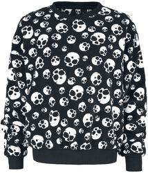 Sweatshirt mit Totenkopf Alloverprint
