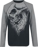Raglan Longsleeve With Skullprint, Rock Rebel by EMP, Long-sleeve Shirt