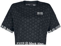 Phat Kandi X Black Blood by Gothicana Cropped T-Shirt, Black Blood by Gothicana, T-Shirt