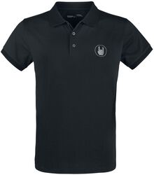 Black Polo Shirt with Embroidery