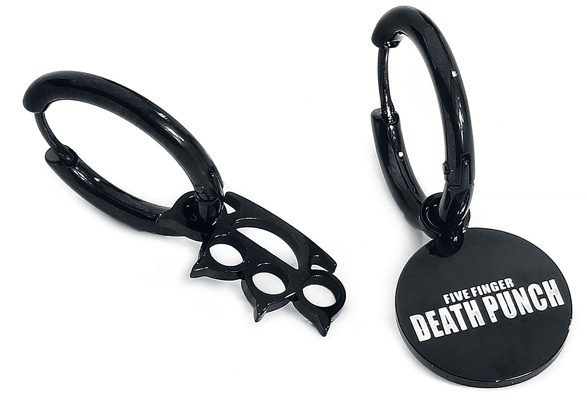 Five Finger Death Punch Logo Little Hoops Five Finger Death Punch Earring Emp