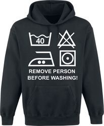 Remove Person Before Washing!