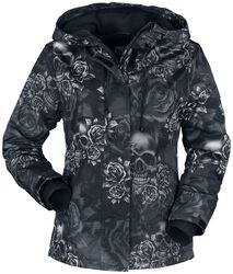 Black Jacket with All-Over Print