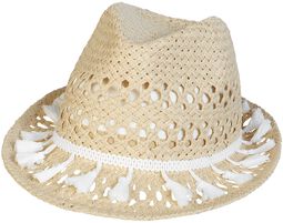 Straw Hat with Tassels, RED by EMP, Hat