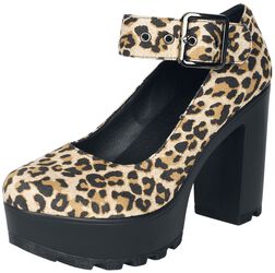 High heels in leopard print look, Gothicana by EMP, High Heel