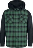 Hooded Checked Flannel, RED by EMP, Flanel Shirt