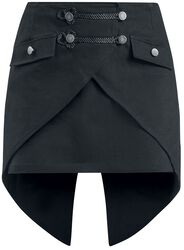 Black Skirt with Dovetail, Gothicana by EMP, Short skirt