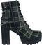 Black Ankle Boots with Pattern, Straps and Chains
