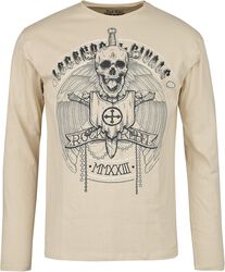 Long sleeve with skull front print, Rock Rebel by EMP, Long-sleeve Shirt