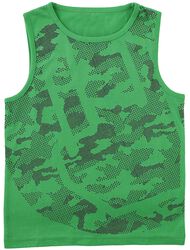 Kids’ tank top with camouflage rock hand