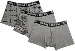 Set of three pairs of boxers with prints, Rock Rebel by EMP, Boxers Set