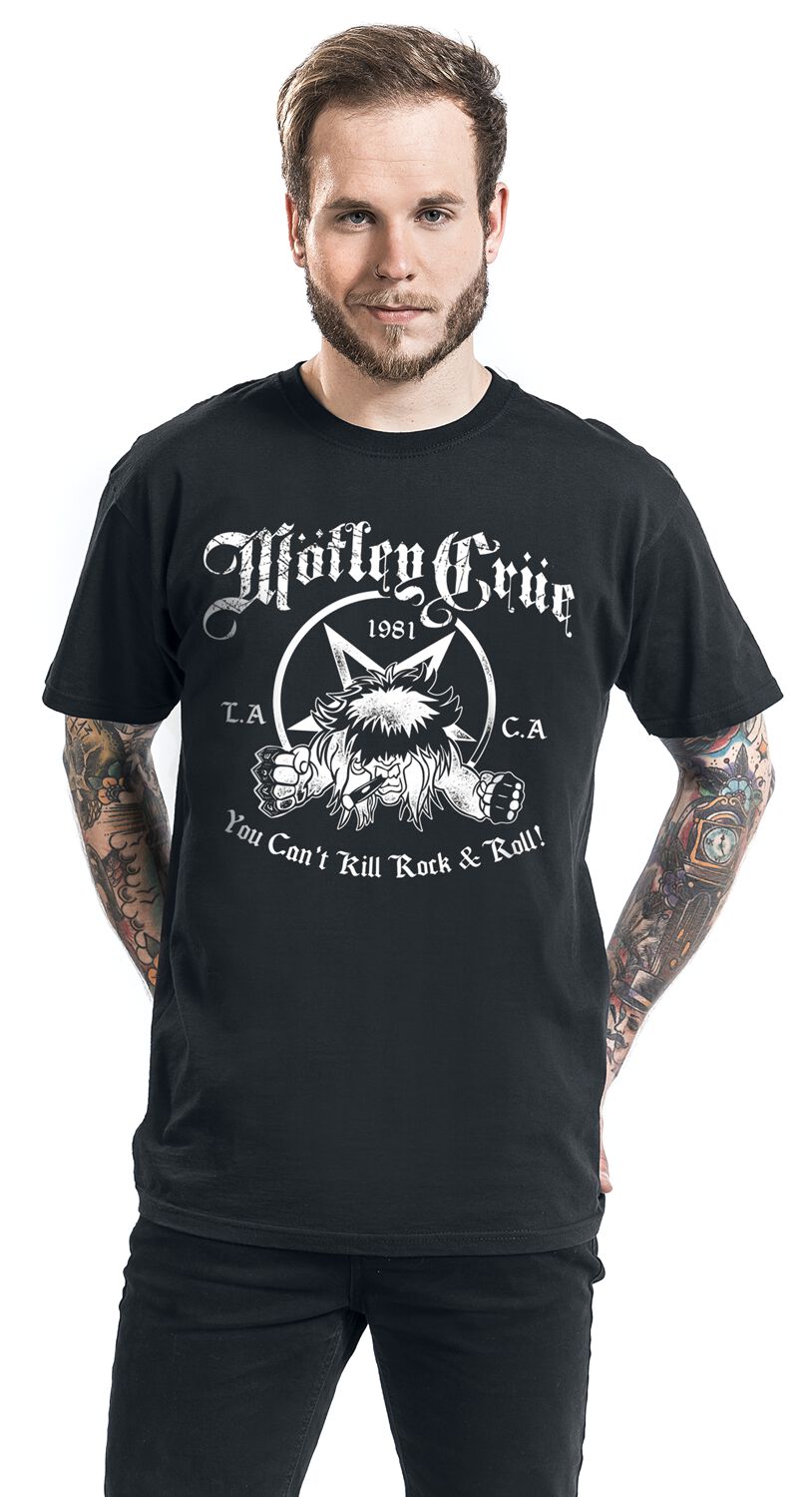 Motley Crue /'You Cant Kill Rock /& Roll/' T-Shirt Black